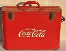 Vintage Coca-Cola Aviation Airline Cooler Red Soda Coke Aviation Storage Chest