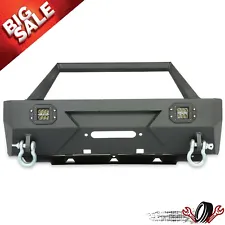 For Toyota 4Runner 5th Gen 2010-22 Front Bumper w/LED Lights+D-Rings+Winch Plate