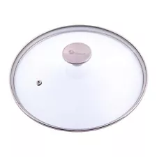 Round 8-Inch Glass Lid for Cast Iron Skillet or Pan, Custom Made for Only Bra...