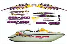 SEADOO SPEEDSTER 1996 GRAPHICS /DECAL / Sticker KIT purple, blue ,yellow