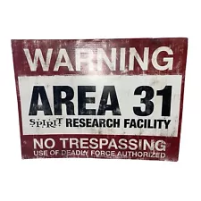 Spirit Halloween 2017 Store Display Area 31 Warning Cardboard Sign #258811