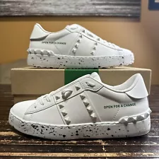 Valentino Garavani Womens Rockstud Untitled Low Top Sneakers White Size EU 38.5