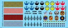 1/6 Scale Star Wars Rebel Pilot custom Helmet Set - Waterslide Decals