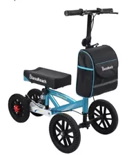 BlessReach Steerable Knee Walker Deluxe Scooter BLUE ALL TERRAIN HD 2178A