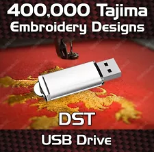 400,000 Tajima embroidery pattern design files DST on USB drive