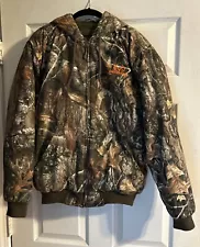 Realtree Insulated Hooded Camo Camouflage Edge Hunting Warm Jacket Mens Medium M