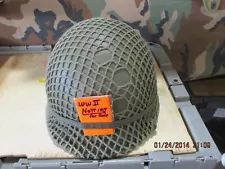 ORIGINAL WWII Woven HEX Pattern M1 Helmet Net Netting Shrimp Net