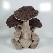 Three Cap Shiitake Mushroom Plush with Movable Arms and Legs Button Attachments