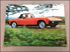 1976 Porsche 914 Vintage Original Car Sales Brochure Folder