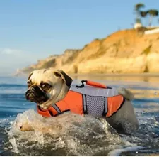 Dog Life Jacket Swimming Vest Sm Lightweight High Reflective Lifesaver Queenmor