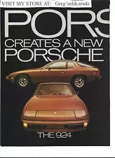 Original 1977 Porsche 924 two page print ad: "Porsche creates a new Porsche"