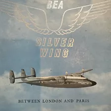 Vintage BEA Silver Wing Airline Sales Brochure Memorabilia London Paris 1950s