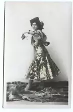 RPPC Postcard Woman Fancy Dress Dancing Flamenco Be;;a Serranita