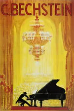 Bechstein Theater Show Piano Concert Vintage Art Wall Room Poster - POSTER 20x30