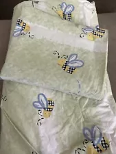 POTTERY BARN KIDS BUMBLEBEE & DANDELION REVERSIBLE DUVET W/Pillowcase For Each