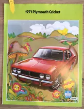 1971 Plymouth Cricket Sales Brochure, 4 Pages, Vintage, American Cars