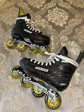 Bauer RS Inline Hockey Skates Roller Blades US SHOE BOYS SIZE ? 10” Long/ Used