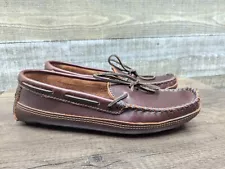 Minnetonka 948 Driving Moccasins Brown Premium Leather Men’s Size 10.5