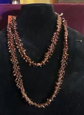 NATURALIST KOA seed necklace. Artisan hand crafted in Hawaii. 52 inches long