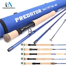 Maxcatch Predator Big Game Saltwater Fly Fishing Rod 8/9/10 11/12wt Fast Action