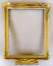 Vintage Pie Crust Gesso Picture Frame For 7 X 9 Pic Tabletop 11.75 X 8.5 Batwing