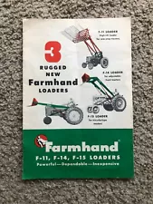 1966 Farmhand Loaders for farm tractors original sales literature.