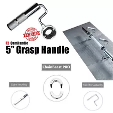 Resistance Band Handles | F2 CamHandles (5" Grasp Handles) with ChainBeast PRO