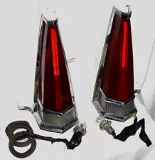 Set (of 2 Individual) 1969 Cadillac Coupe Deville Tail Lights & Housing (BLk-16)