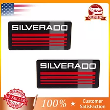 For CHEVY SILVERADO EMBLEM 88-98 SIDE BODY CAB PICKUP TRUCK BADGES RED 2PCS