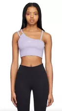 Nike Everyday Women's Slanted Crop Top Tank Top Shirt NWT $50 (M) DV7926-519