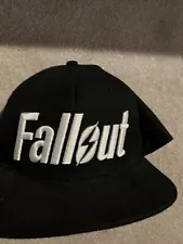 Rare Fallout Bethesda Wool Acrylic Black Large Letters 2016 Hat Cap SnapBack