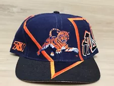 Vintage 90's Top of The World TOW Auburn Tigers Bolt Snapback Hat Cap Brand New