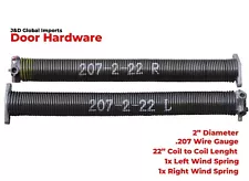 Pair of Garage Door Springs Torsion 207"x2"x22"