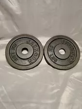 Two Rare Vintage Jackson 2 1/2 Lb Plate weight set