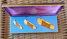 BERETTA (3) Knife Set Walnut Handled NUMBERED #500 R1