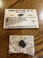 Lyman 12S Middle Rear Sight Slot Blank Winchester 1886 94 70 Savage 99 Marlin 36