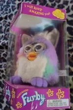 1999 NEW sealed box Furby Tie-Dye Pastel Rainbow 70-800 Rare Hasbro Tiger VTG