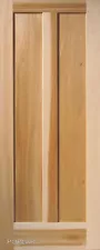 2 Panel Vertical Poplar Flat Mission Stain Grade Solid Core Wood Interior Doors