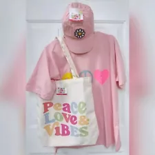 Peace Love & Vibes 3 pc Casual Bundle End of Summer Sale NEW Pink XL #CL