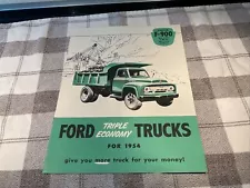 1953 Ford Rig Semi Truck F-900 Sales Brochure Catalog Booklet Old