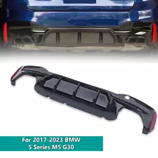 For 2017-2023 BMW 5 Series G30 G38 W/M Sport Gloss Black Rear Bumper Diffuser (For: BMW)