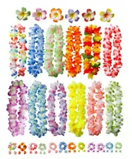 50Pcs Hawaiian Leis for Luau Party Bulk Lays Necklace Multicolour