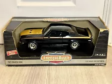 1:18 Scale Ertl American Muscle 1971 Buick GSX Black & Gold Boxed