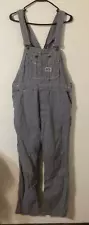 Big Smith blue striped denim overalls, mens size 35-36