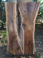 Black Walnut Slabs (Live Edge) River Table Set , epoxy set, nice.