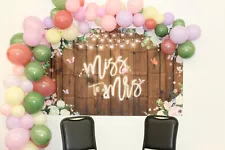 Bridal Shower Party Decorations Miss to Mrs Backdrop for Wedding 43” x 71”