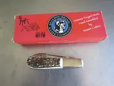 New ListingBulldog Brand Solingen Germany 2007 Stag Handle Barlow Pocket Knife with Box