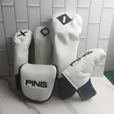 Ping White Golf Club Driver Head Cover Wood Hybrid Mallet Putter Headcover 135UT