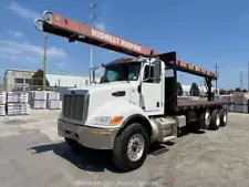 2018 Peterbilt PB348 Tri-Axle Flatbed Conveyor Boom Truck Allison Paccar bidadoo