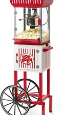 Nostalgia KPM200CART 48 inch Vintage Collection Popcorn Cart - Red/White